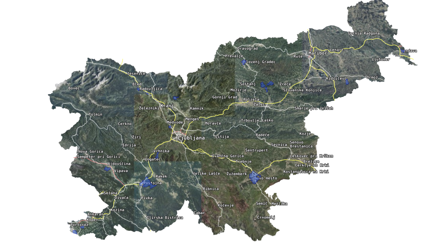 Geoportal AKOS karta